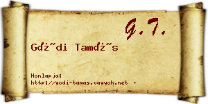Gódi Tamás névjegykártya