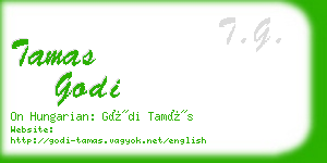 tamas godi business card